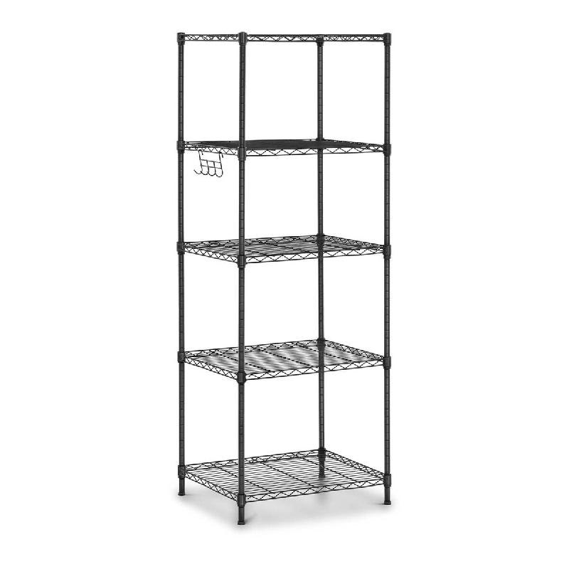 Helloshop26 – Étagère métallique garage professionnelle 55 x 45 x 150 cm 150 kg noir 14_0001539 – 3000187208982 - Image 1