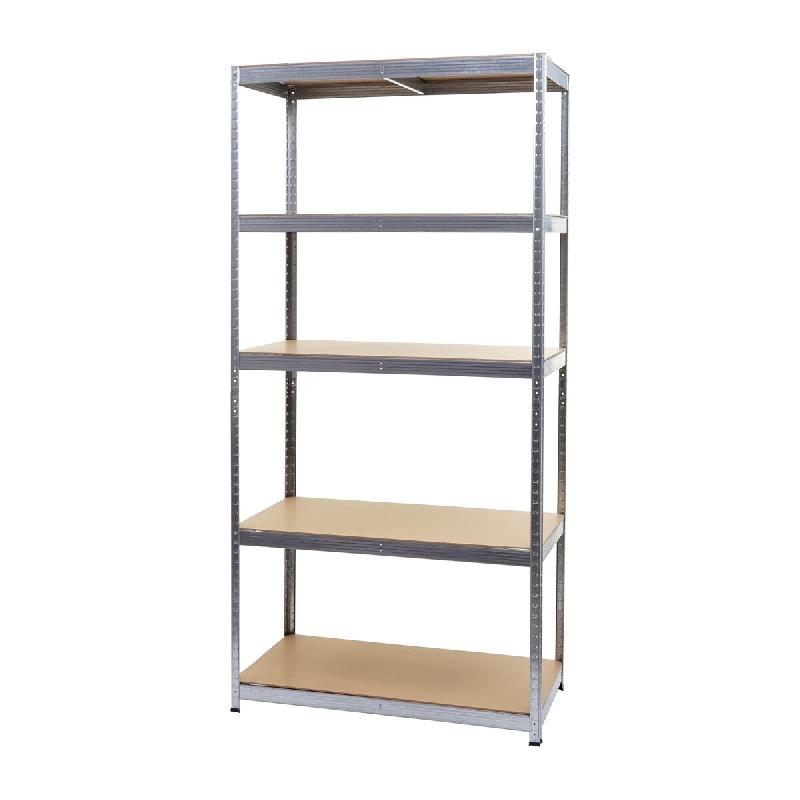 Décoshop26 – Étagère pour charges lourdes rayonnage métallique noir 5 niveaux capacité 875 kg 200x100x60 cm 04_0008686 – métal 3000262677368 - Image 1