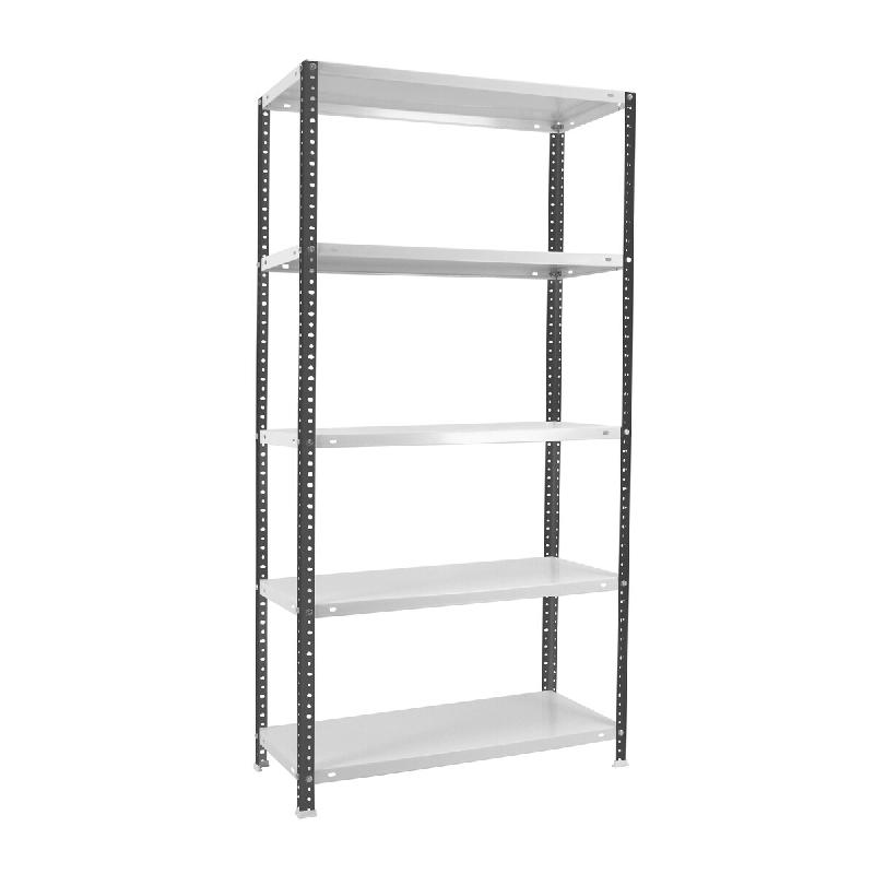 SimonRack Étagère métallique avec vis 1800x800x300 mm, 5 niveaux, point de flexion 100 kg, Anthracite/Blanc – Comfort – métal 8425437096297 - Image 1