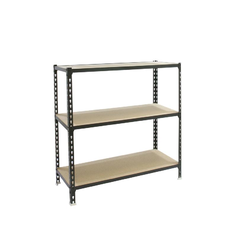 SimonRack Étagère Rangement 1000x1100x300 mm, 3 niveaux, plateaux en bois, charge 200 kg par niveau, Anthracite – Maderclick – métal 8425437099090 - Image 1
