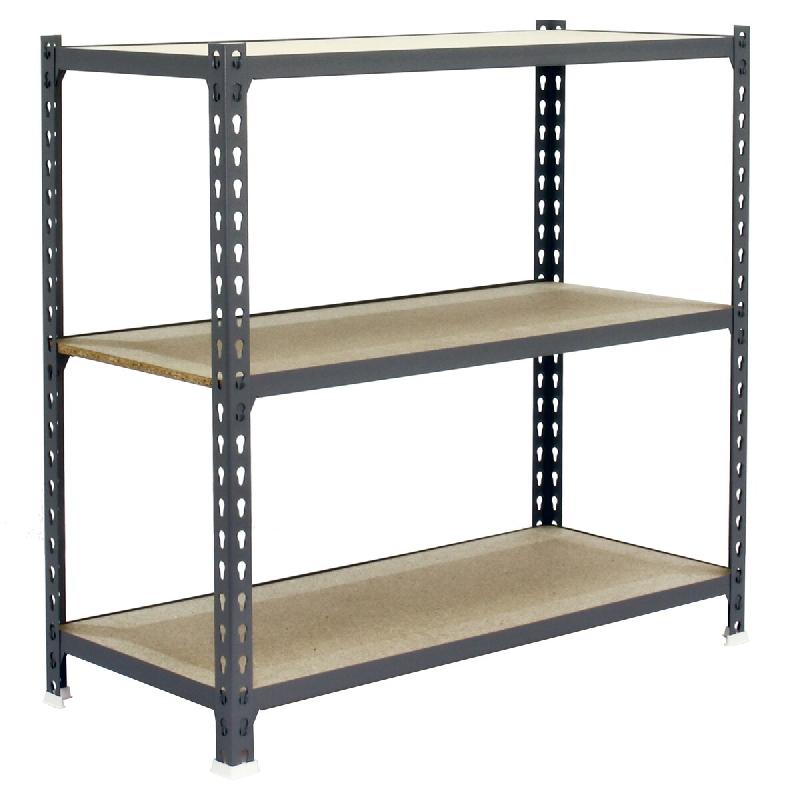 SimonRack Étagère Rangement 1000x900x300 mm, 3 niveaux, plateaux en bois, charge 150 kg par niveau, Gris – Maderclick – métal 8425437085628 - Image 1