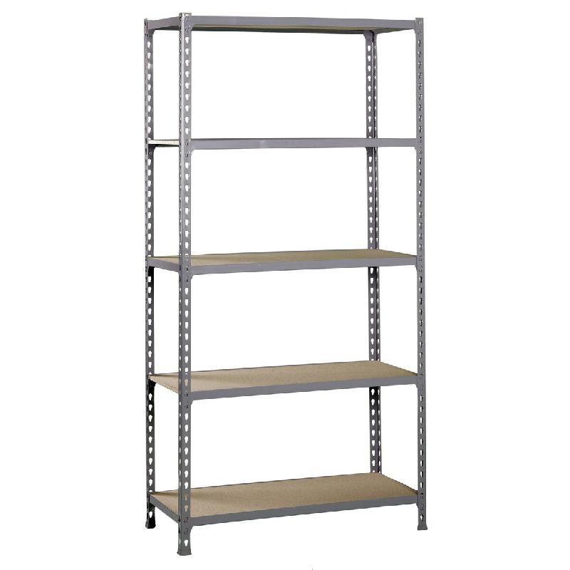 SimonRack Étagère Rangement 1800x800x300 mm, 5 niveaux, plateaux en bois, charge 150 kg par niveau, Gris – Maderclick – métal 8435104937235 - Image 1