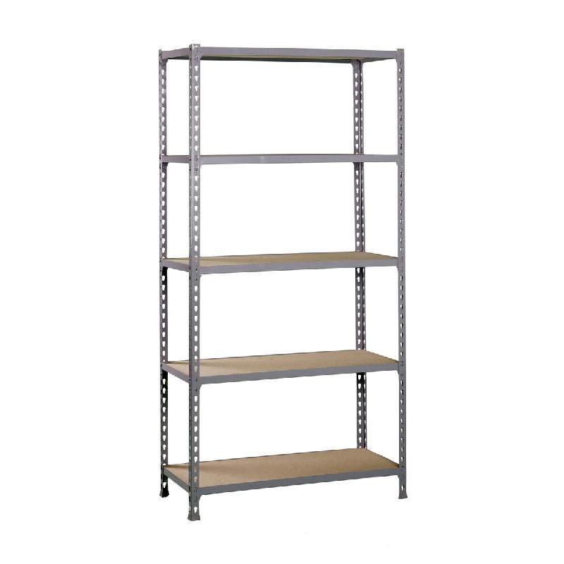 SimonRack Étagère Rangement 2000x1200x400 mm, 5 niveaux, plateaux en bois, charge 200 kg par niveau, Gris – Maderclick – métal 8425437077555 - Image 1