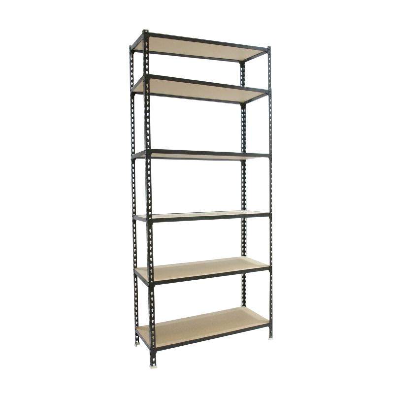 SimonRack Étagère Rangement 2500x1100x500 mm, 6 niveaux, plateaux en bois, charge 200 kg par niveau, Anthracite – Maderclick – métal 8425437099441 - Image 1