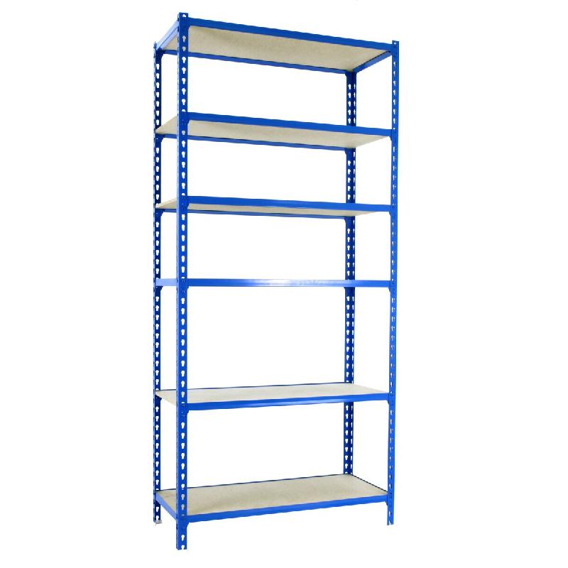 SimonRack Étagère Rangement 2500x800x400 mm, 6 niveaux, plateaux en bois, charge 150 kg par niveau, Bleu – Maderclick – métal 8435104955314 - Image 1