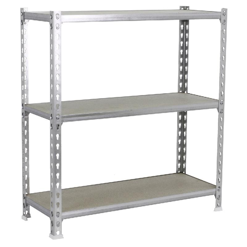 SimonRack Étagère Rangement 900x1100x400 mm, 3 niveaux, plateaux en bois, charge 200 kg par niveau, Galvanisé – Maderclick – métal 8435104954973 - Image 1