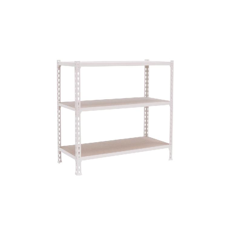 SimonRack Étagère Rangement 900x1100x500 mm, 3 niveaux, plateaux en bois, charge 200 kg par niveau, Blanc – Maderclick – métal 8435104974940 - Image 1