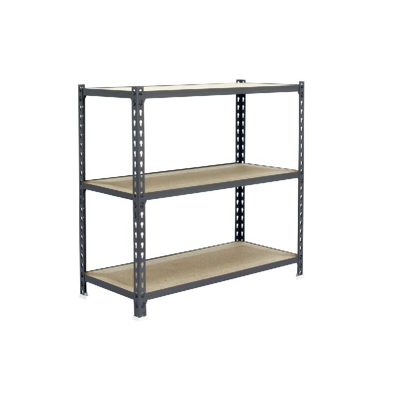 SimonRack Étagère Rangement 900x1200x300 mm, 3 niveaux, plateaux en bois, charge 200 kg par niveau, Gris – Maderclick – métal 8425437077203 - Image 1