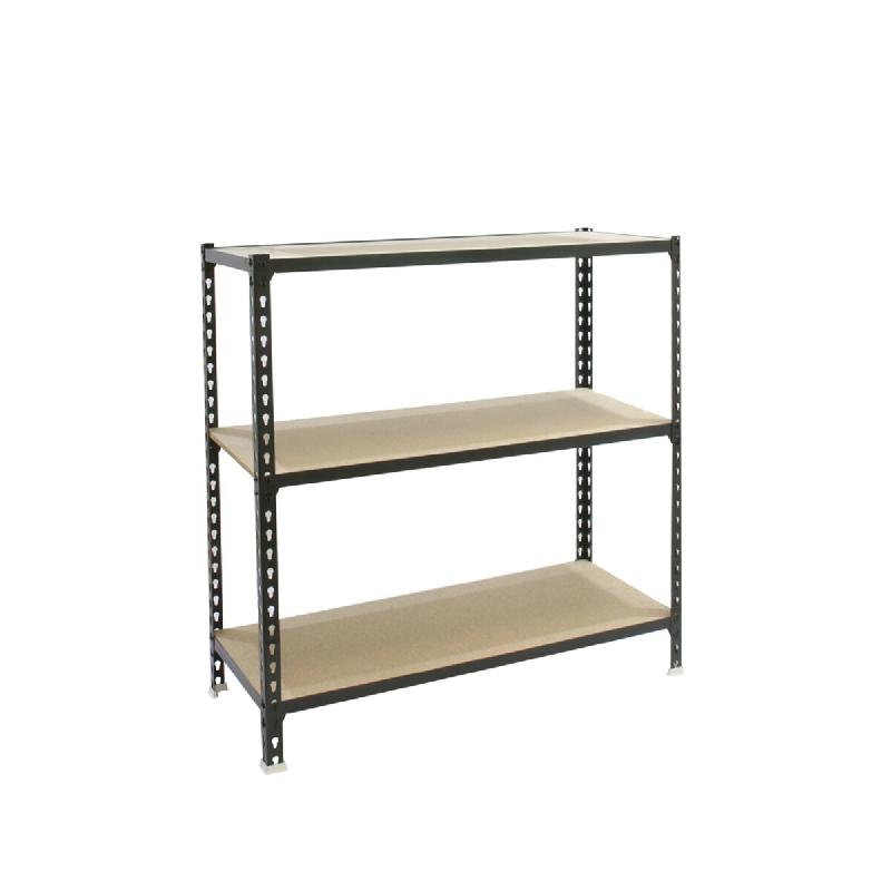 SimonRack Étagère Rangement 900x900x300 mm, 3 niveaux, plateaux en bois, charge 150 kg par niveau, Anthracite – Maderclick – métal 8425437098963 - Image 1