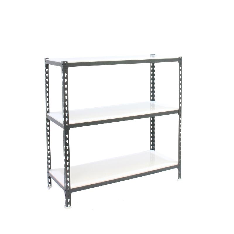 SimonRack Rayonnage métallique, 1000x1100x400 mm, 3 niveaux, tablette métallique, 200 kg au point de flexion, Antracite/Blanc – Simonclick – métal - Image 1