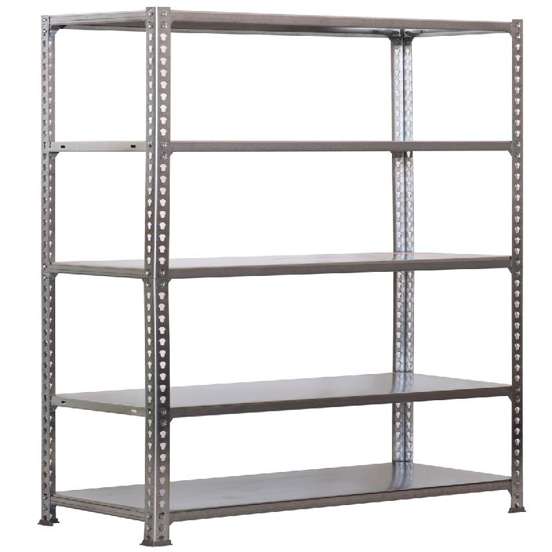 SimonRack Rayonnage métallique, 2000x1000x400 mm, 5 niveaux, tablette métallique, 180 kg au point de flexion, Galvanisé – Simonclick – métal 84351 - Image 1