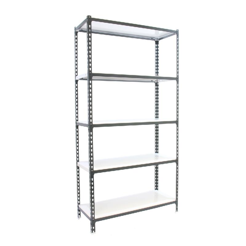 SimonRack Rayonnage métallique, 2000x1000x500 mm, 5 niveaux, tablette métallique, 180 kg au point de flexion, Antracite/Blanc – Simonclick – métal - Image 1