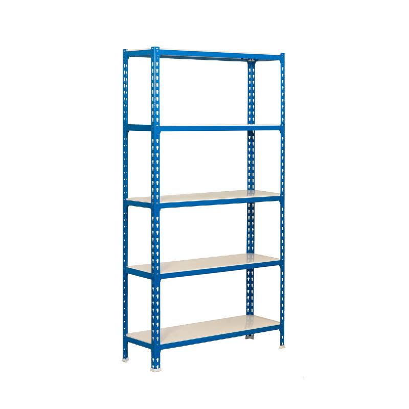 SimonRack Rayonnage métallique, 2000x1100x300 mm, 5 niveaux, tablette métallique, 200 kg au point de flexion, Bleu/Blanc – Simonclick – métal 84254 - Image 1