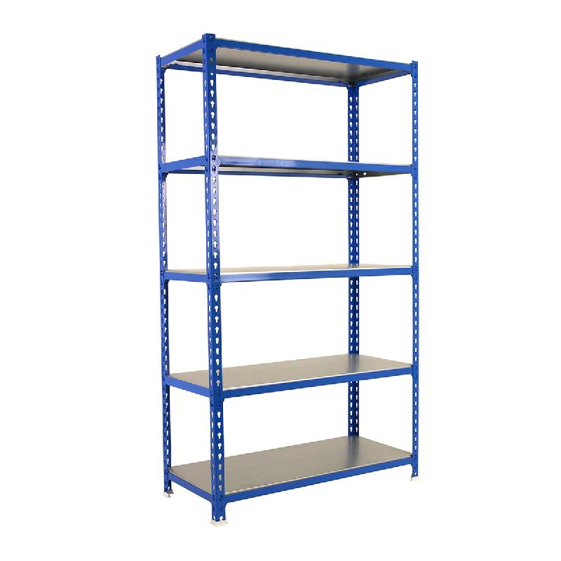 SimonRack Rayonnage métallique, 2000x1100x300 mm, 5 niveaux, tablette métallique, 200 kg au point de flexion, Bleu/Galvanisé – Simonclick – métal - Image 1