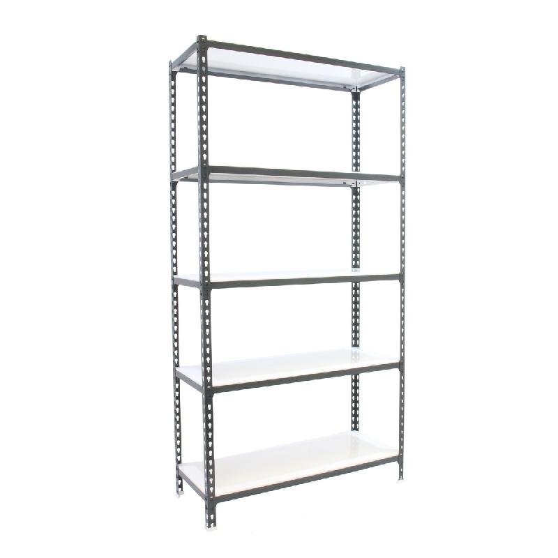 SimonRack Rayonnage métallique, 2000x1100x400 mm, 5 niveaux, tablette métallique, 200 kg au point de flexion, Antracite/Blanc – Simonclick – métal - Image 1