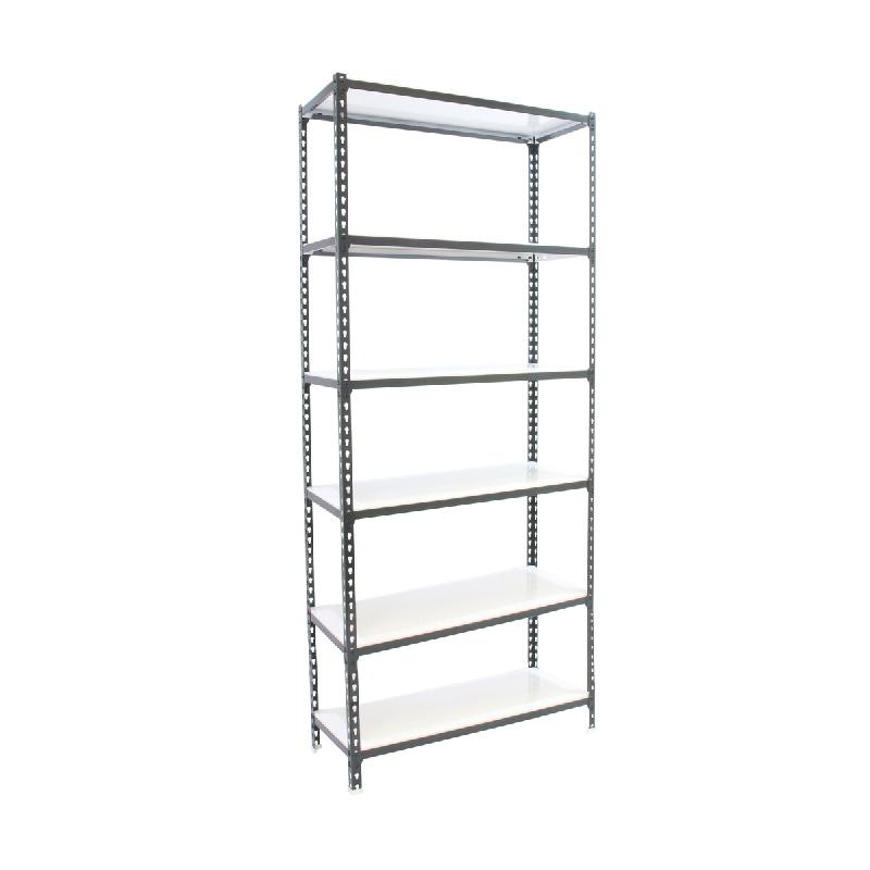 SimonRack Rayonnage métallique, 2500x1100x500 mm, 6 niveaux, tablette métallique, 200 kg au point de flexion, Antracite/Blanc – Simonclick – métal - Image 1