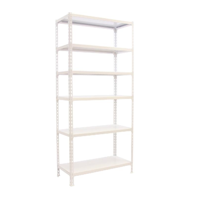 SimonRack Rayonnage métallique, 2500x1200x500 mm, 6 niveaux, tablette métallique, 200 kg au point de flexion, Blanc – Simonclick – métal 8425437077142 - Image 1