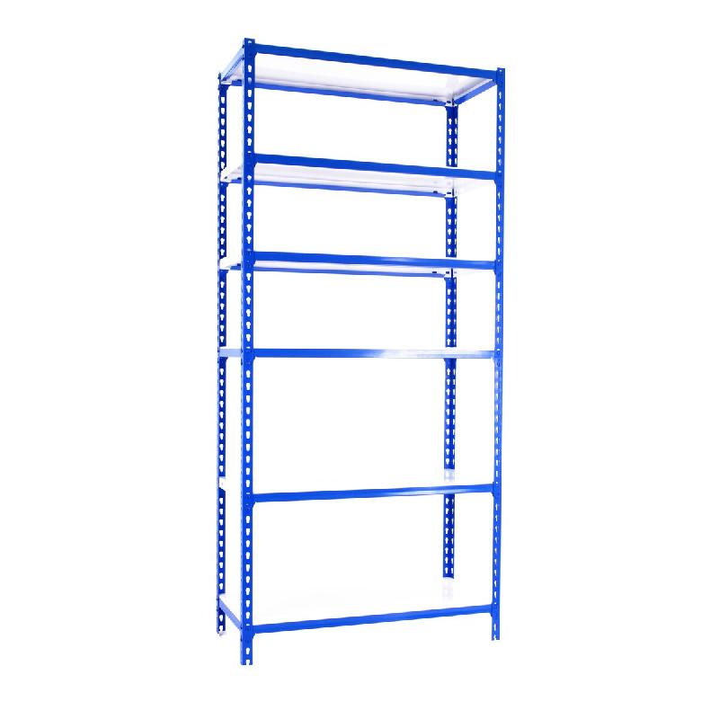 SimonRack Rayonnage métallique, 2500x800x500 mm, 6 niveaux, tablette métallique, 180 kg au point de flexion, Bleu/Blanc – Simonclick – métal 843510 - Image 1