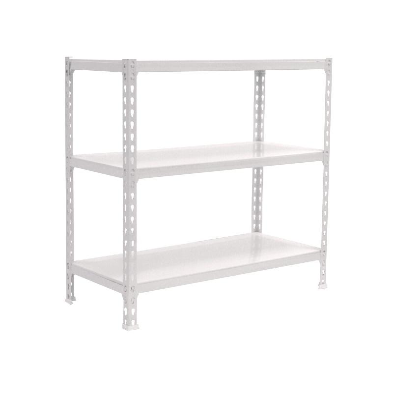 SimonRack Rayonnage métallique, 900x1100x500 mm, 3 niveaux, tablette métallique, 200 kg au point de flexion, Blanc – Simonclick – métal 8435104974186 - Image 1
