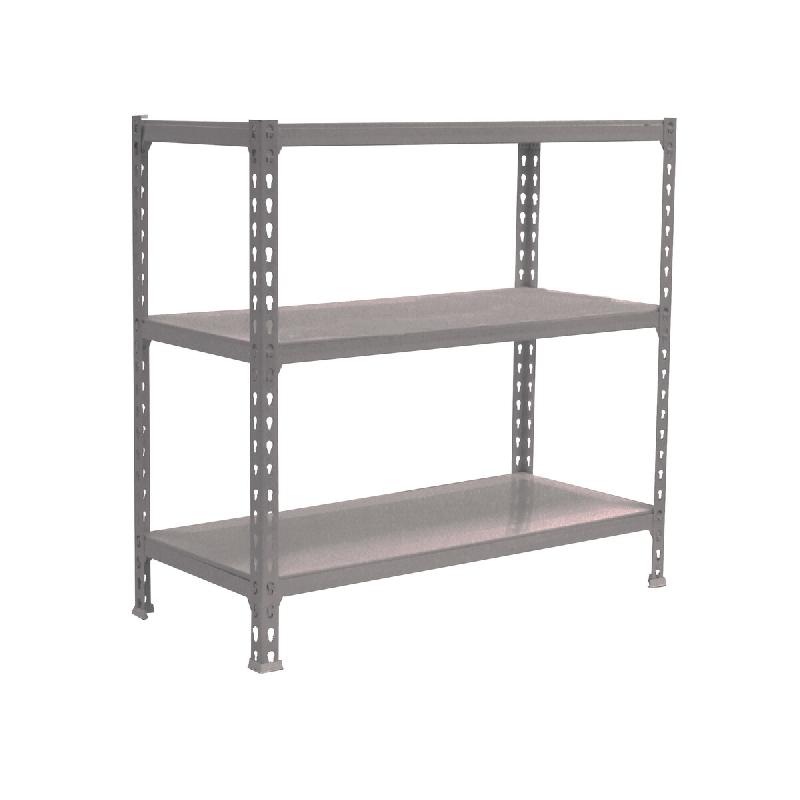 SimonRack Rayonnage métallique, 900x1200x500 mm, 3 niveaux, tablette métallique, 200 kg au point de flexion, Gris – Simonclick – métal 8425437091551 - Image 1