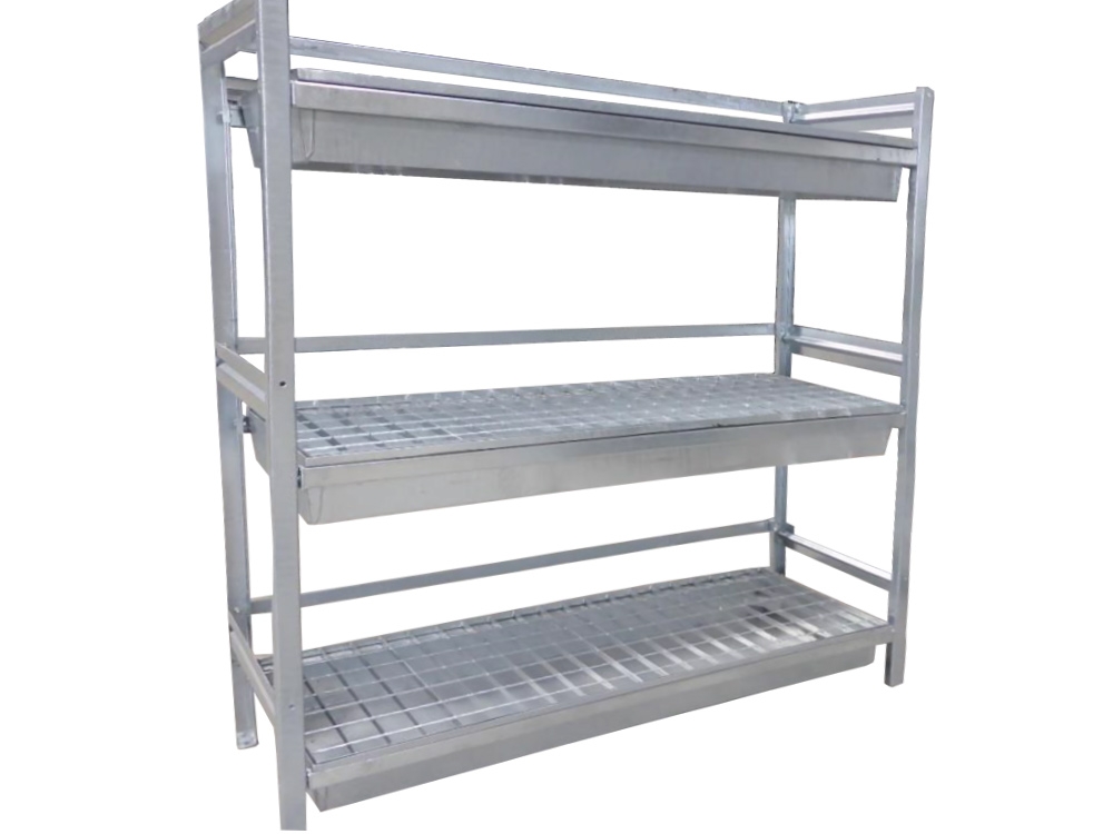 Rayonnage de rétention – Étagère de 3 niveaux avec bacs de rétention – Dim. 1520 x 510 x 1800 mm 2