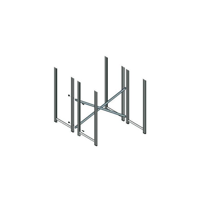 Croisillon de stabilité pour Rayonnage UNIVERSEL – Zingué avec vis autoforeuses et écrou 1