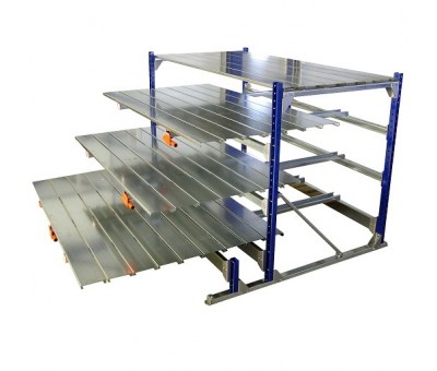 Tiroir de rayonnage sur mesure STOCK3P – Plateau bois ou acier galvanisé – Jusqu&rsquo;à 1000 kg – Largeur 500 à 2500 mm 1