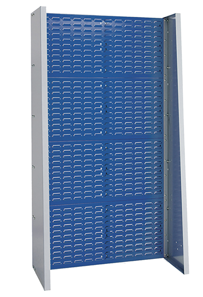Rack à Bacs CNC 4 Panneaux – Simple Face – LxPxH: 1015x452x1835 mm – RAL 7035/5010 – Tôle d&rsquo;acier 1