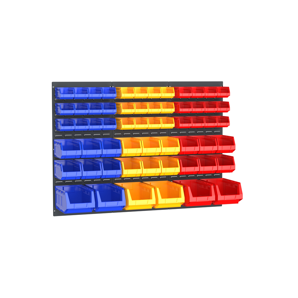 Kit Panneaux à Bacs avec 60 Bacs – 3 Panneaux verticaux 1.0M – LxH: 1371×991 mm 1