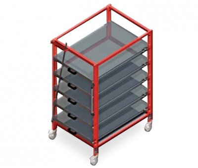 Rayonnage ergonomique à tiroirs extractibles 200 kg – 3 à 9 tiroirs – Capacité 200 kg/tiroir – Stockage charges spéciales - Image 3