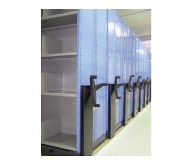 Rayonnage sur base mobile PAILLET – gain de place pour archivage et stockage – charge 160 à 240 kg par tablette - Image 1
