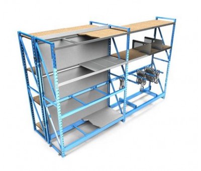 Rayonnage mi-lourd standard ST 50 – Système d&rsquo;étagères modulables pour charges de 100 à 1700 kg – Montage rapide - Image 1