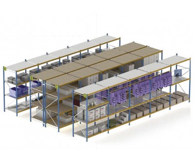 Rayonnage mi-lourd modulable ST 52 – Rack industriel pour stockage manuel – Portée jusqu&rsquo;à 2700 mm - Image 3