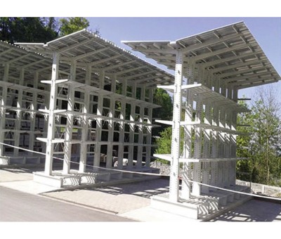 Cantilever autoportant couvert pour charges lourdes – Rayonnage extérieur jusqu&rsquo;à 12 m de hauteur 1