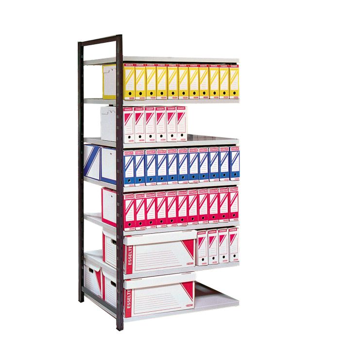 Kit suivant rayonnage pour archives peint Universel H.2000 mm avec 7 tablettes L.970 x P.700 mm – charge 125 kg par tablette 1