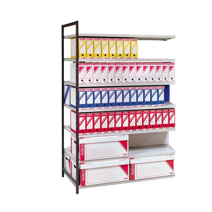 Kit rayonnage archives Universel – échelle H.2000 mm avec 7 tablettes L.1170 x P.700 mm, charge 85 kg/tablette 1