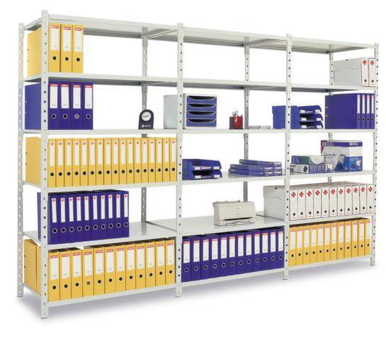Rayonnage sans boulons, élément de départ – H x l x P 2000 x 1250 x 600 mm, 6 tablettes, charge max. 110 kg – Réf. 532395 1