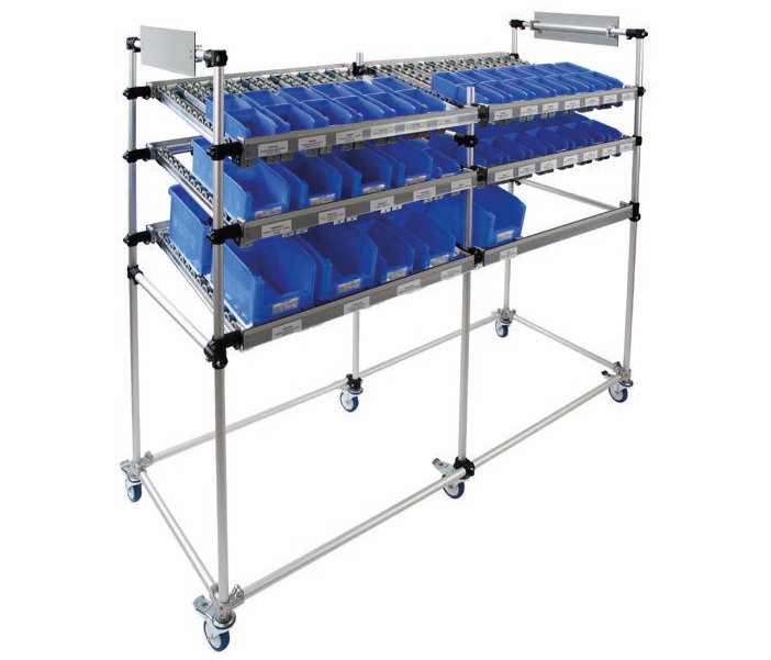 Rayonnage dynamique LEAN mobile RK – Structure tubulaire configurable pour stockage industriel 1