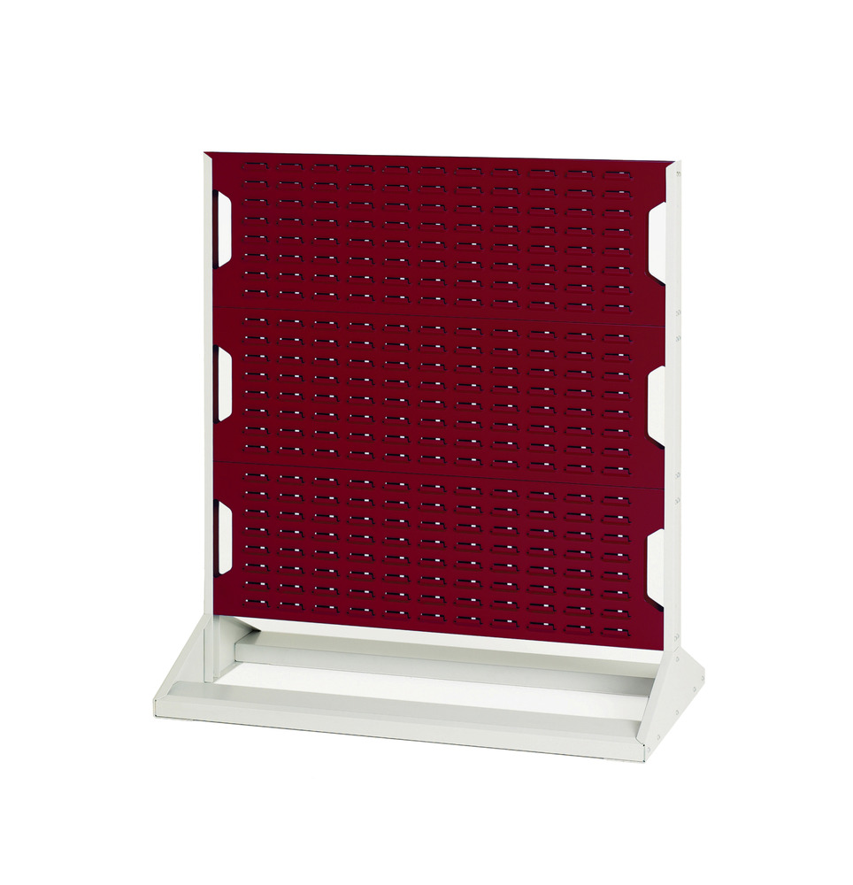 Rack à Bacs Fixe Simple Face – 3 Panneaux – 1000x550x1125 mm – Acier – RAL 7035 / RAL 3004 - Image 1