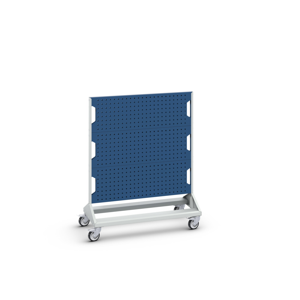 16917160.11V – Perfo rack mobile double face avec 6 panneaux – 1000x550x1250 mm – RAL 7035/5010 - Image 1