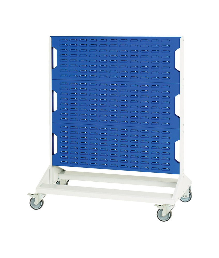 Rack à Bacs Mobile Double Face 16917170.11V – 6 panneaux, 1000x550x1250 mm, acier, RAL 7035/5010 - Image 1