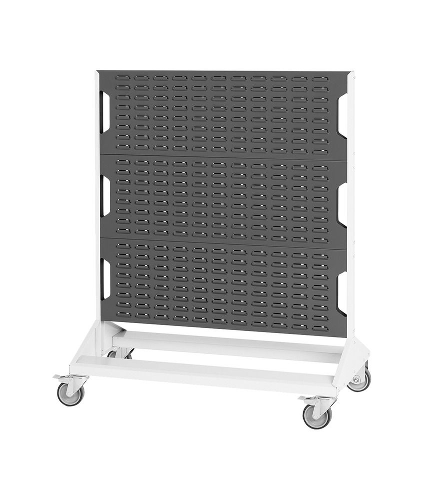 Rack à Bacs Mobile Double Face – 6 panneaux – 1000x550x1250 mm – Acier revêtu poudre 1