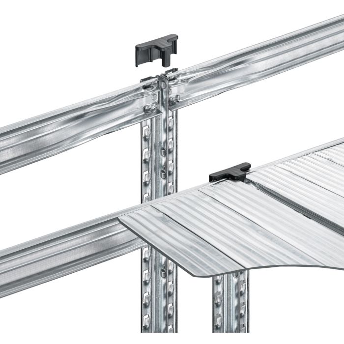 Embout supérieur PVC pour montant simple rayonnage Galvastar – protection échelle 1