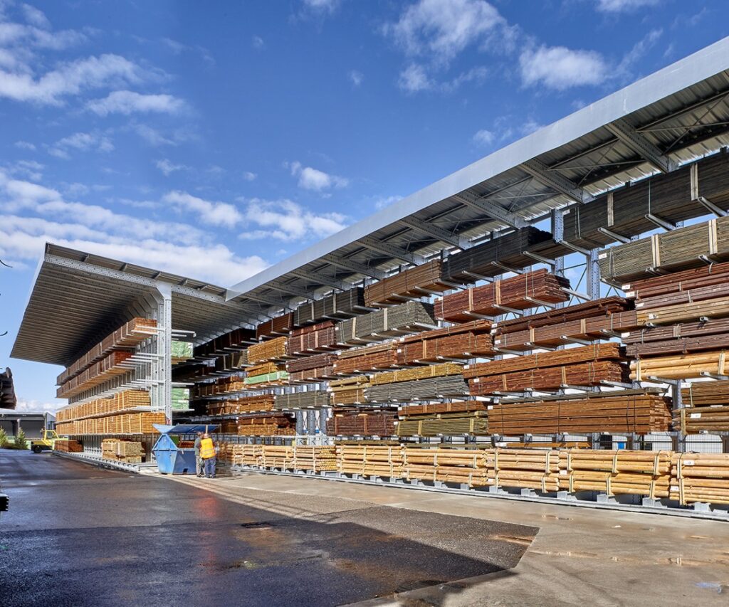 Rayonnage Cantilever pour extérieur Cantipro® – Stockage extérieur robuste, hauteur jusqu&rsquo;à 12 m, profondeur >2 m, certification VERITAS - Image 3