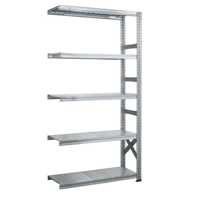 Rayonnage Galvastar L.1350 x P.400 mm – Kit avec 5 tablettes – Charge 180 kg/tablette 1