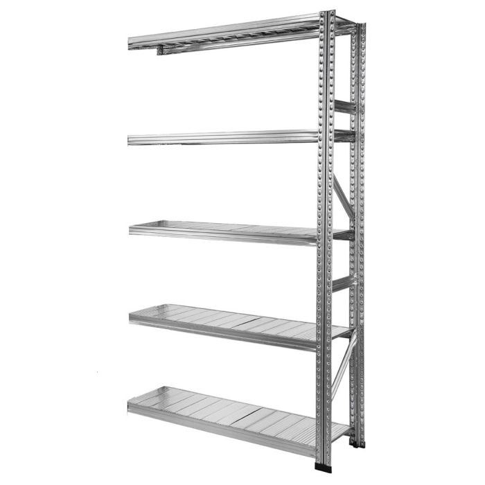 Rayonnage Galvastar L.1050 x P.400 mm – Kit suivant galvanisé avec 5 tablettes – Charge 155 kg par tablette 1