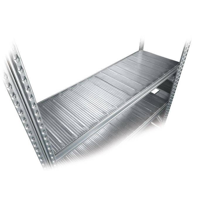Tablette de rayonnage métallique Galvastar L.600 x P.700 mm – Niveau supplémentaire, charge maxi 200 kg 1