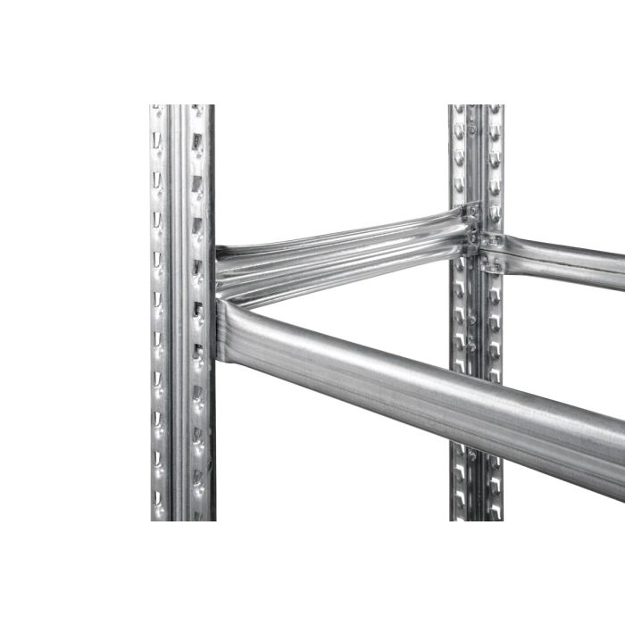 Rayonnage porte-pneus 4 niveaux P.500 mm – Rack à pneus gamme GV3 avec lisses ovales, charge 120 kg par niveau 2