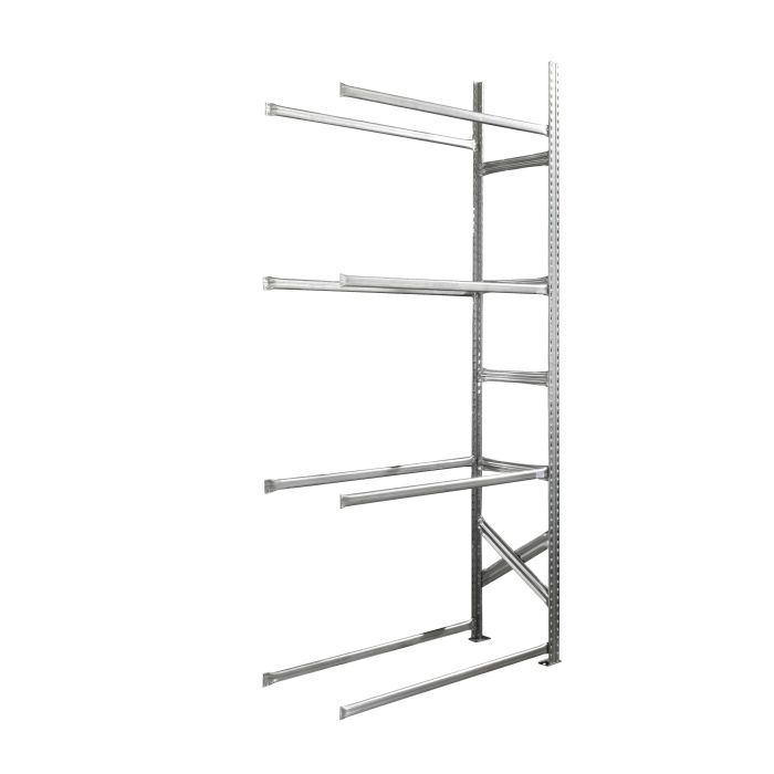 Rayonnage porte-pneus kit suivant 4 niveaux P.500 – Échelle H. 2500 x P. 500 mm – Charge 120 kg par niveau 2
