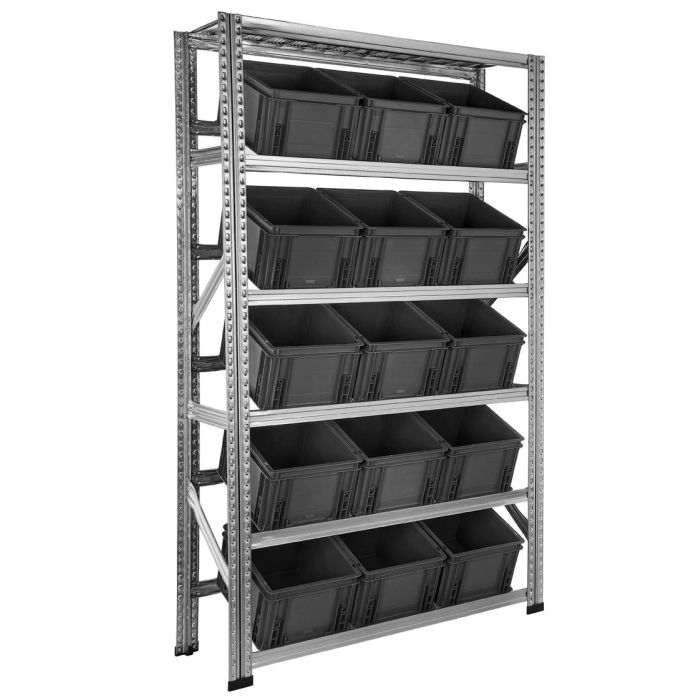Rayonnage picking GALVASTAR avec 15 caisses ATHENA 400×300 20 litres – galvanisé 1